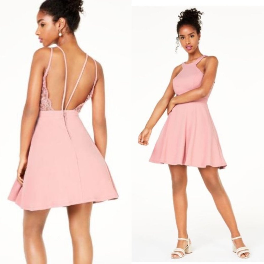 CITY STUDIO Pink Halter FnF Party Dress - Picture 1 of 5
